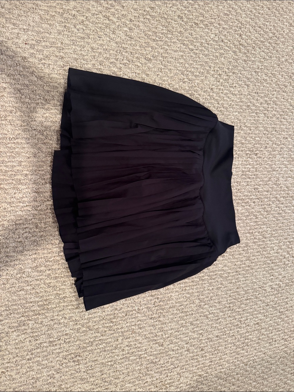 ALO Yoga Black Pleated Skater Skirt